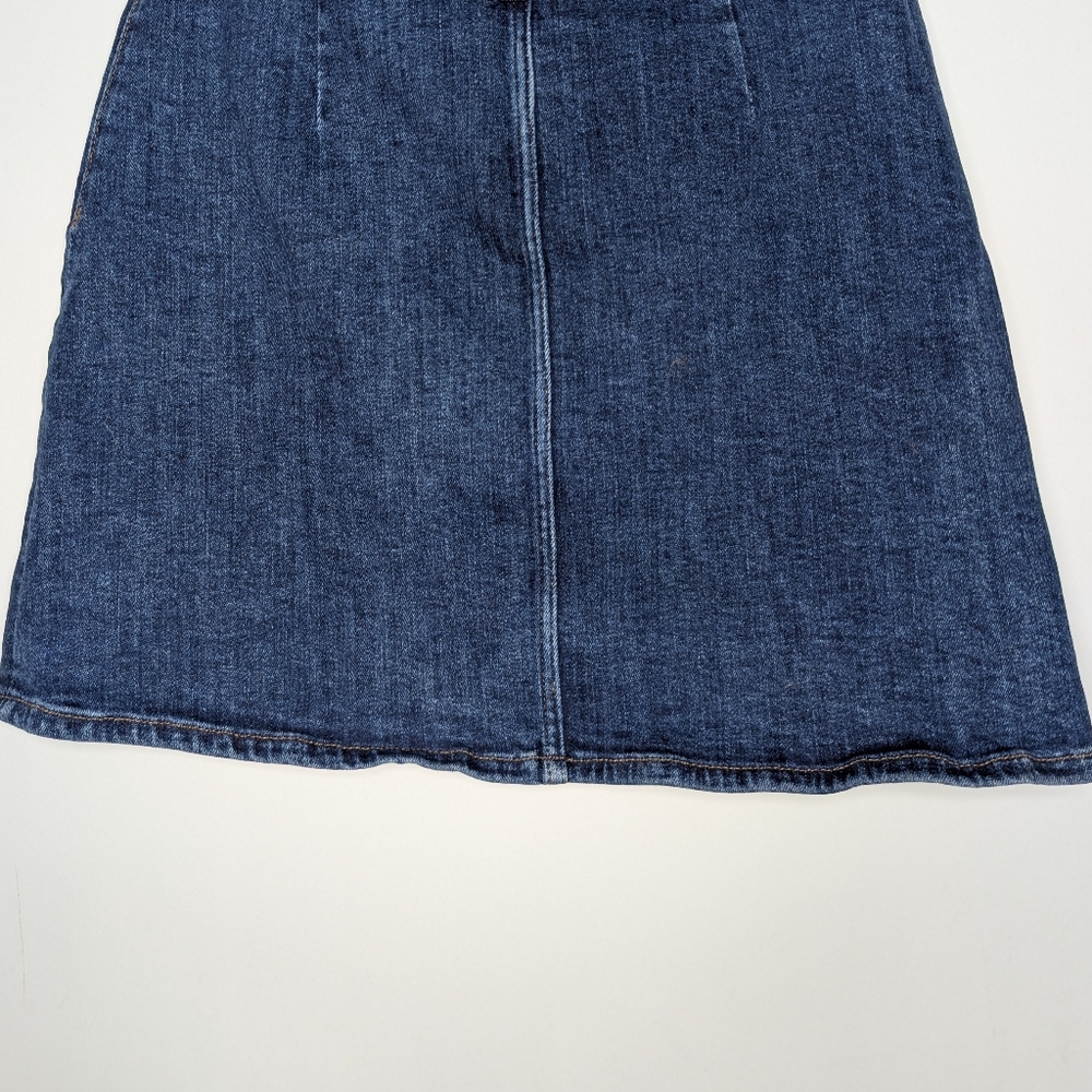 H&M Girls Kids Button Up A Line Blue Casual Mini Jean Skirt Size 10-11 Years - Picture 13 of 16
